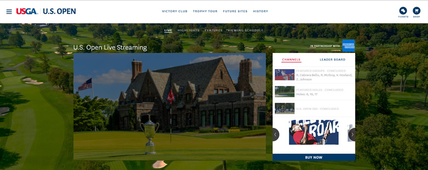 live streaming us open golf