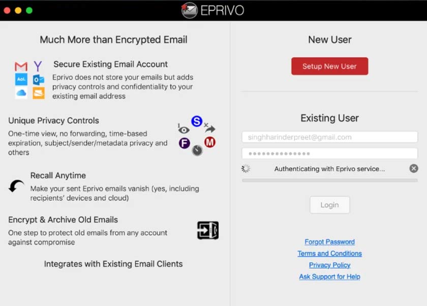 eprivo interface